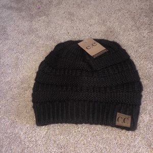 brown C.C knitted hat